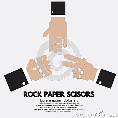 Rock Paper Scissors Hand Game Vector Vector Illustration