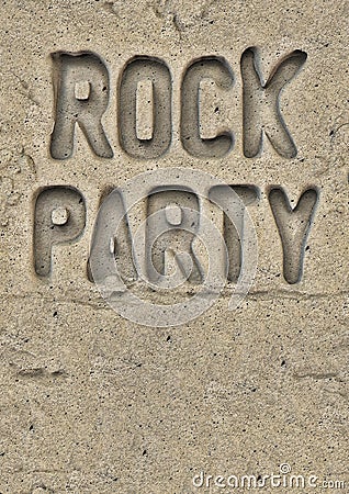 Rock party flyer Stock Photo