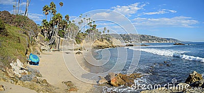Rock Pile Beach below Heisler Park in Laguna Beach. California. Stock Photo