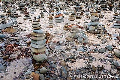 Rock Piles, Great Ocean Road, Victoria, Australia Stock Photo