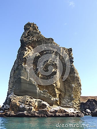 Rock pillar on the Galapagos Islands Stock Photo