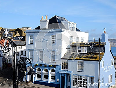 The Rock Point Inn Lyme Regis Editorial Stock Photo