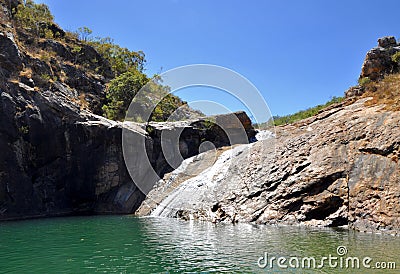 Rock Pools: Serpentine Falls, Western Australia Stock Photo
