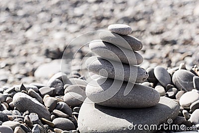 Rock pyramid Stock Photo