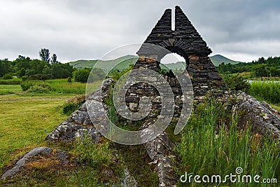 Rock Pyramid Structure Sneem Stock Photo