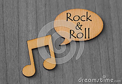 Rock and roll Music sign. Stock Photo