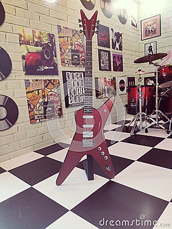 Rock and Roll Photowall Editorial Stock Photo