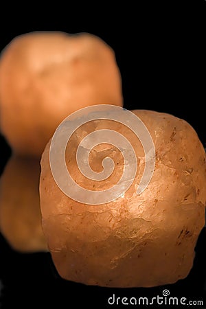 Rock Salt Lamps Stock Photo