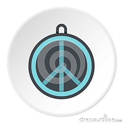 Rock sign icon circle Vector Illustration