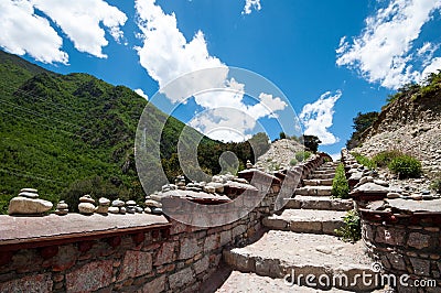 Rock stair Stock Photo