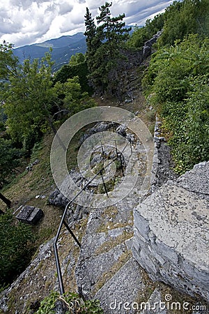 Rock stairs Stock Photo