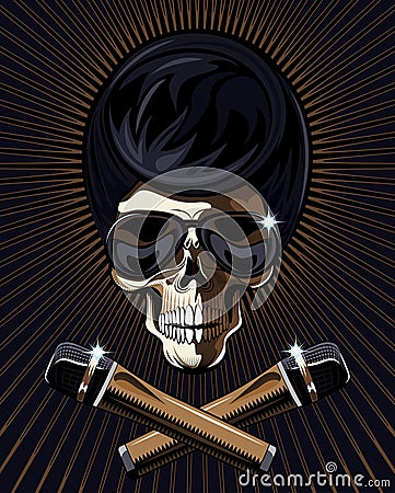 Rock star skull vector Vector Illustration