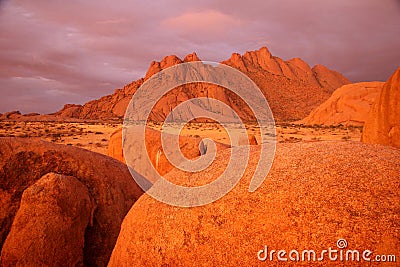 Rock structures in Spitzkuppe Stock Photo