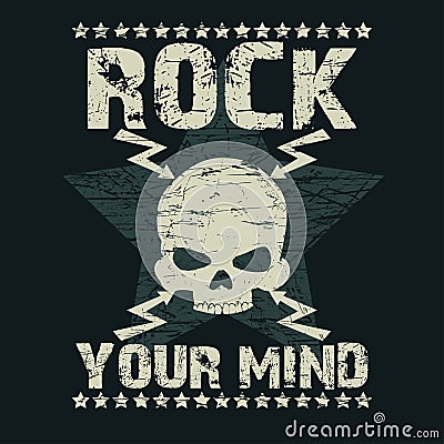 Rock t-shirt Typography Vector Illustration