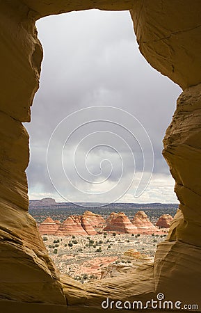 Rock Window Stock Photo