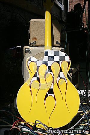 Rockabilly Guitar Stock Photo