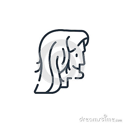 rocker icon vector from rock and roll concept. Thin line illustration of rocker editable stroke. rocker linear sign for use on web Vector Illustration