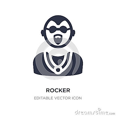 rocker icon on white background. Simple element illustration from Social media marketing concept Vector Illustration