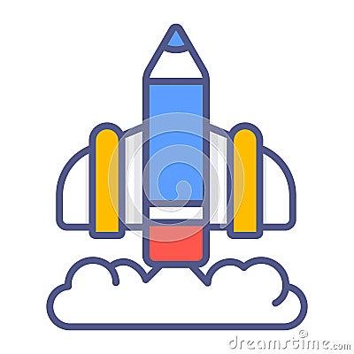 Rocket, Adventure, Modern concepts flat design, Premium quality vector illustration concept Vector Illustration