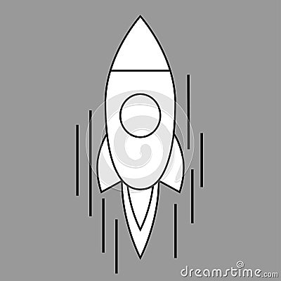 Rocket cartoon vector art Vector Illustration
