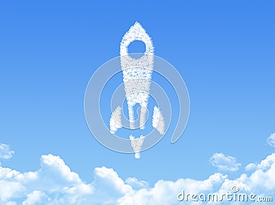 Rocket cloud shape Stock Photo