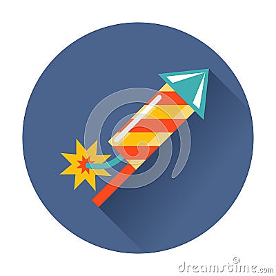 Rocket fireworks icon Vector Illustration