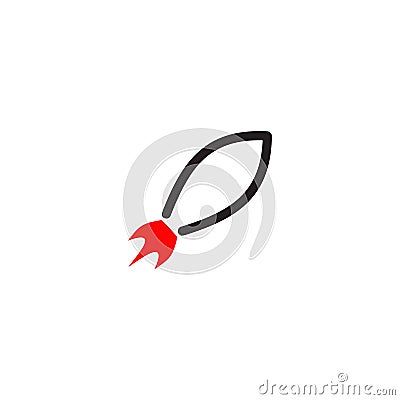 Rocket icon logo design vector template Vector Illustration