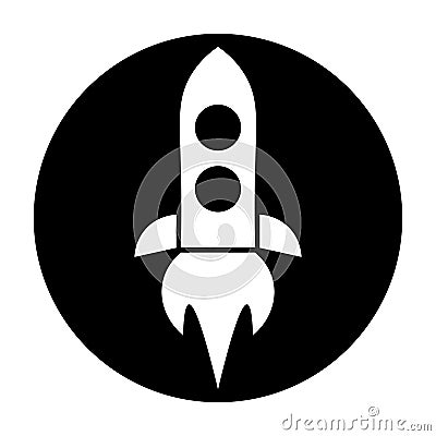 Spacecraft Travel Exploration Vehicle Rocket Icon Spaceship Illustration Space Scienc Stock Photo