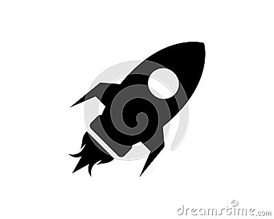 Rocket Launched Icon Vector Logo Template Illustration Design Vector Illustration