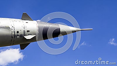 Rocket in the sky Stock Photo
