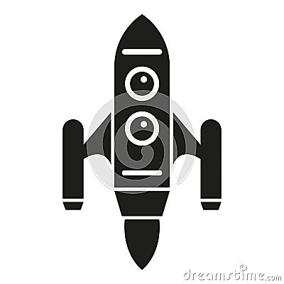 Rocket space icon simple vector. Fire start Vector Illustration