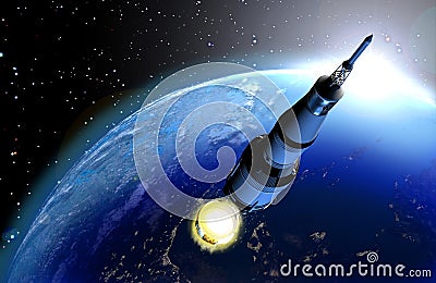 Rocket staging Stock Photo