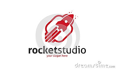 Rocket Studio Logo Vector Illustration