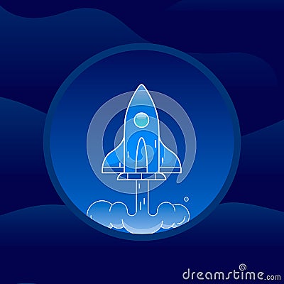 Rocket temperature icon / logo. Art illustration Cartoon Illustration