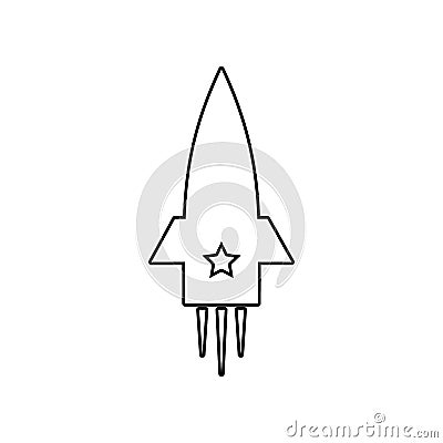 rocket of the USSR icon. Element of Communism Capitalism for mobile concept and web apps icon. Outline, thin line icon for website Stock Photo