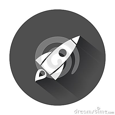 Rocket vector pictogram icon. Vector Illustration