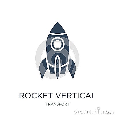 rocket vertical position icon in trendy design style. rocket vertical position icon isolated on white background. rocket vertical Vector Illustration