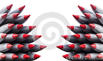 Rockets missiles isolated Stock Photo