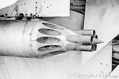 Rockets for unguided missiles Stock Photo