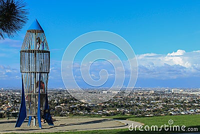 Rocketship Park on the Palos Verdes Peninsula, South Bay of Los Angeles County, California Stock Photo