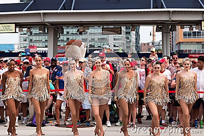 The Rockettes perform before the game on July 4 2017 Editorial Stock Photo