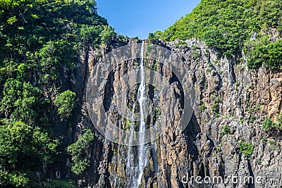 Waterfall Cascade Niagara at Reunion island Stock Photo