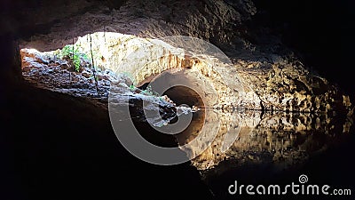 Rockfall in Tunnel Creek the Kimberleys Western Australia Stock Photo