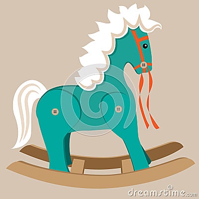 Rocking Horse Vector Illustration