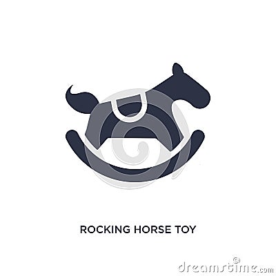 rocking horse toy icon on white background. Simple element illustration from toys concept Vector Illustration