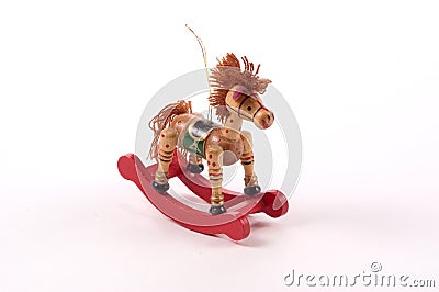 Rocking Horse Tree Ornament Stock Photo