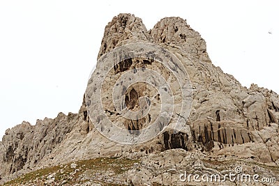 Rocks along the french calanques coast, Marseille Stock Photo