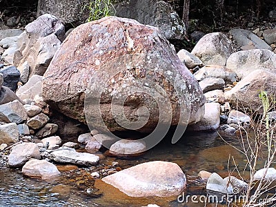 Rocks, boulders, stream, water , Stock Photo