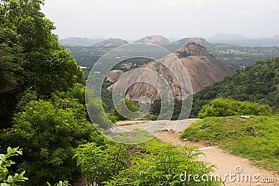 Rocks Capes Viewed from Ramagiri Stock Photo