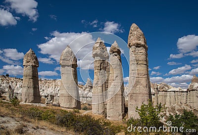 Rocks of Love Valley in Cappadocia Stock Photo